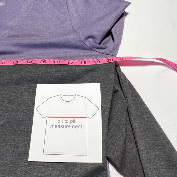 Eddie Bauer 2-Pack Long-Sleeve V-Neck T-Shirts - Mauve & Grey (Women's M/M) - Picture 10 of 11